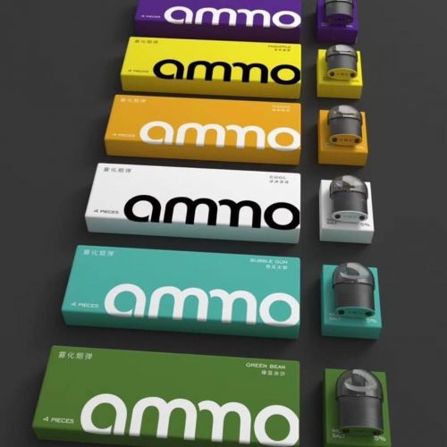 Ammo Black Music Symbol Pre-filled Vape Pod Cartridge 1.8ml 4 pcs/pack with 10 Different Flavors Optional free shipping